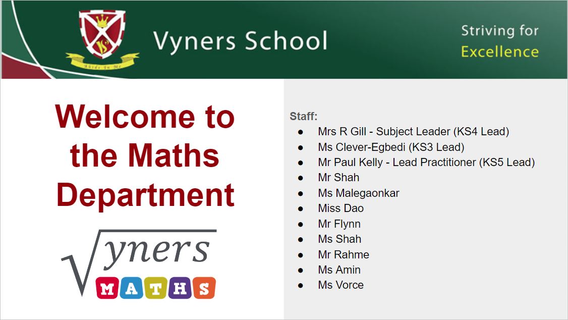 Maths presentation - Click here to download