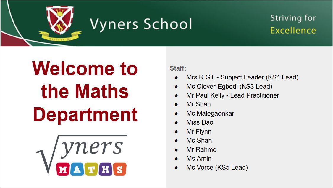 Maths presentation - Click here to download